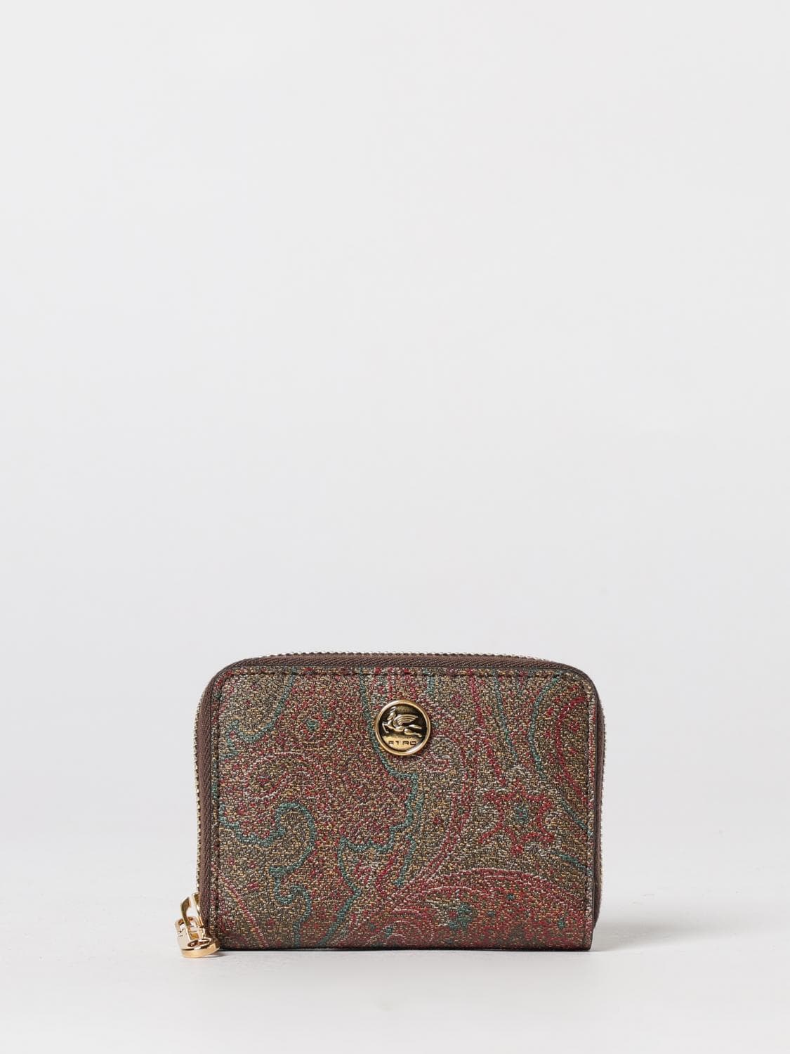 Etro Arnica Paisley Coated Cotton Wallet