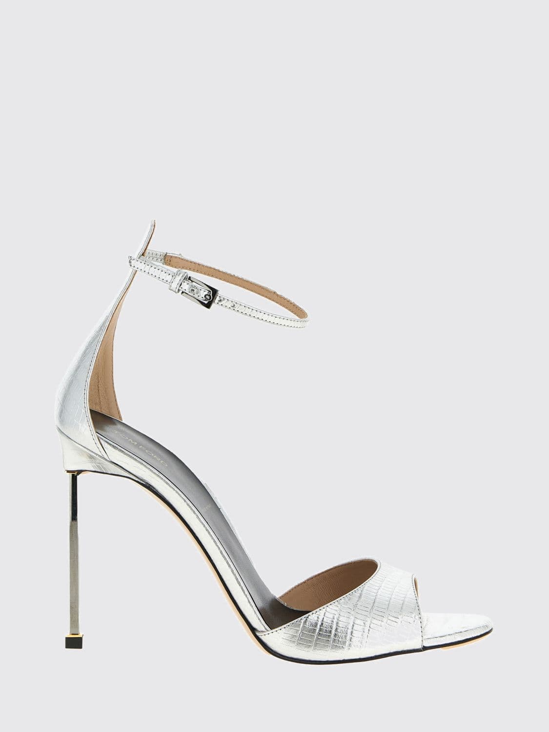Tom Ford Tejus Laminated Lizard Print Leather Sandals