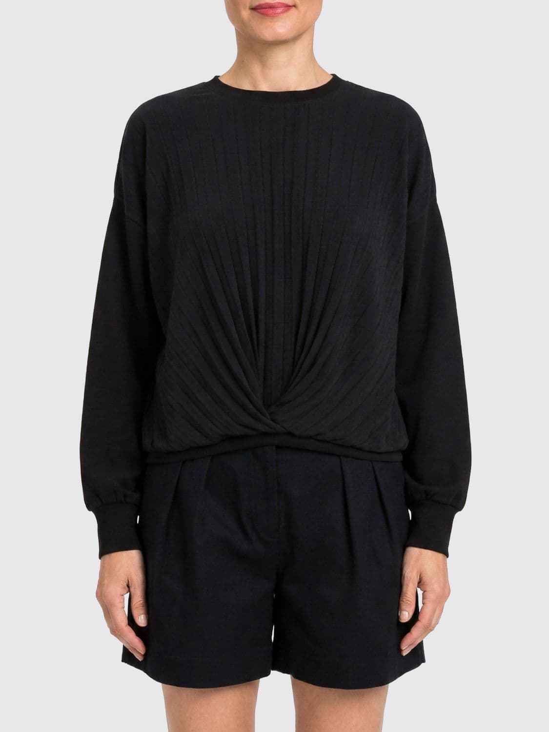 Twinset Pleated Viscose Blend Sweatshirt