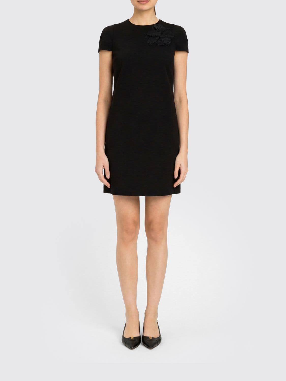 Twinset Viscose Sheath Dress with Embroidery