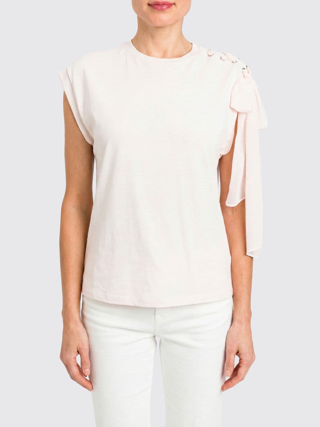Twinset Cotton T-shirts with Straps · L