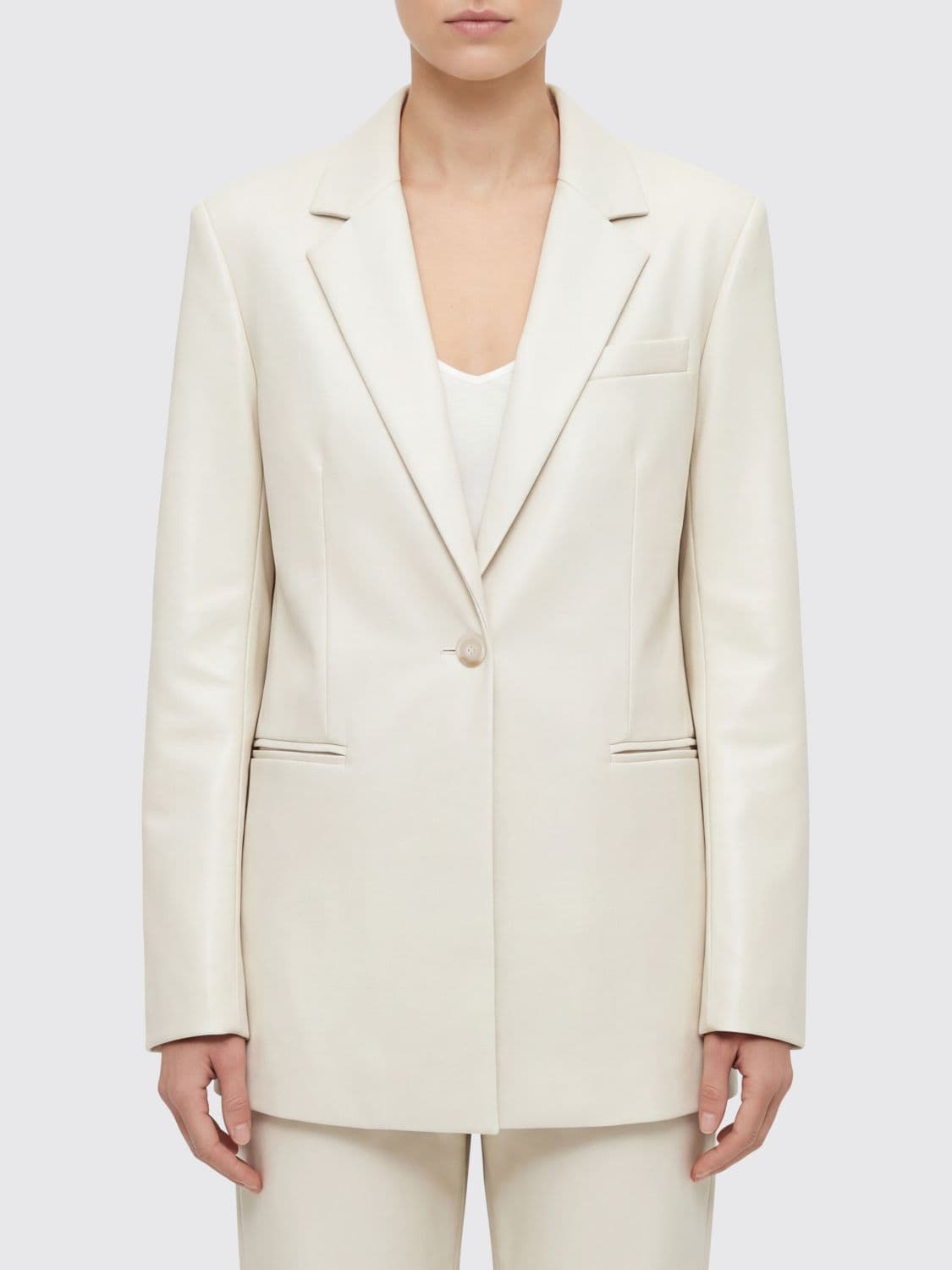 The Andamane Single-breasted Cotton Blend Blazer