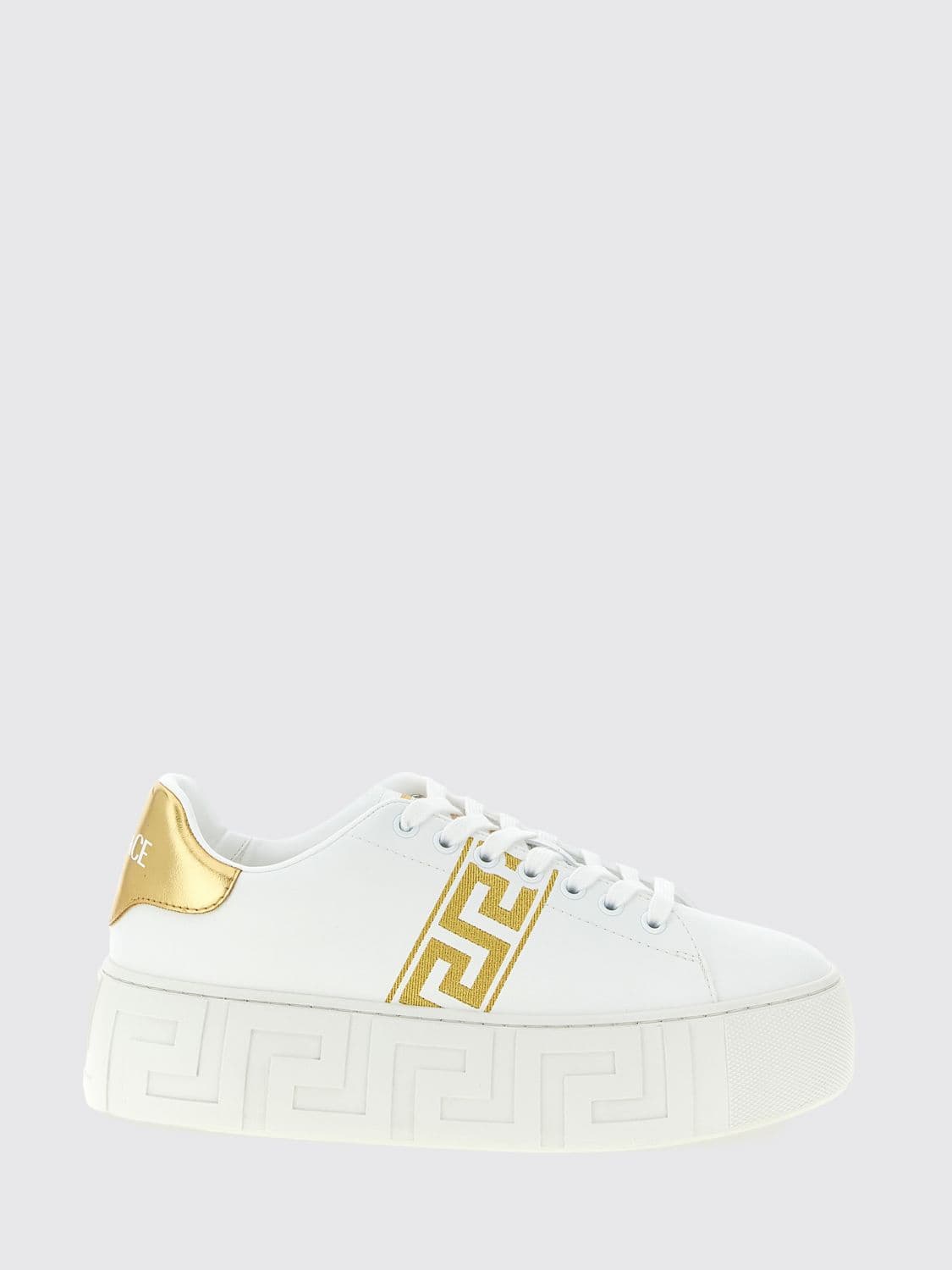 Versace La Greca Leather Sneakers