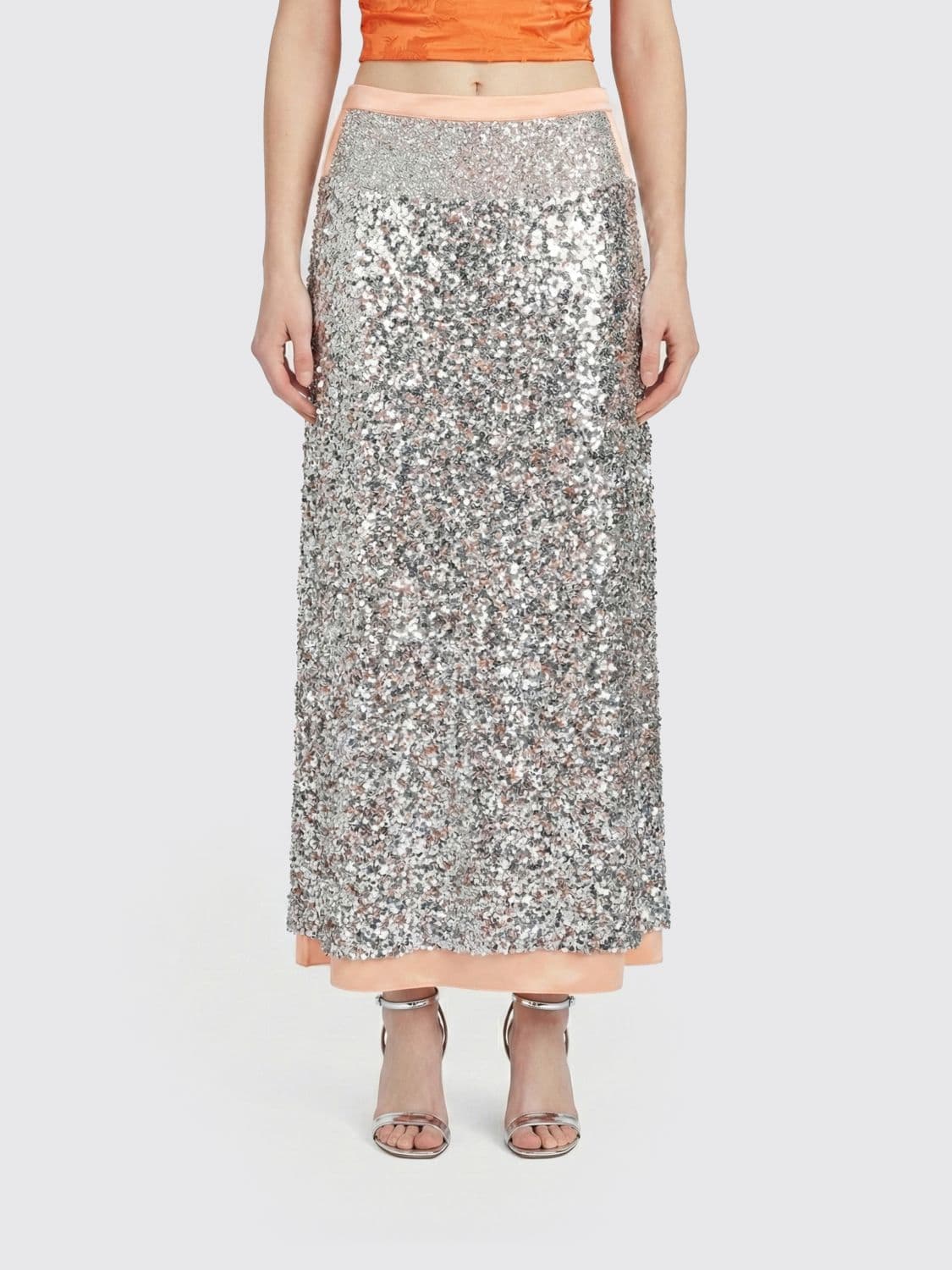Rabanne Sequin Midi Skirt