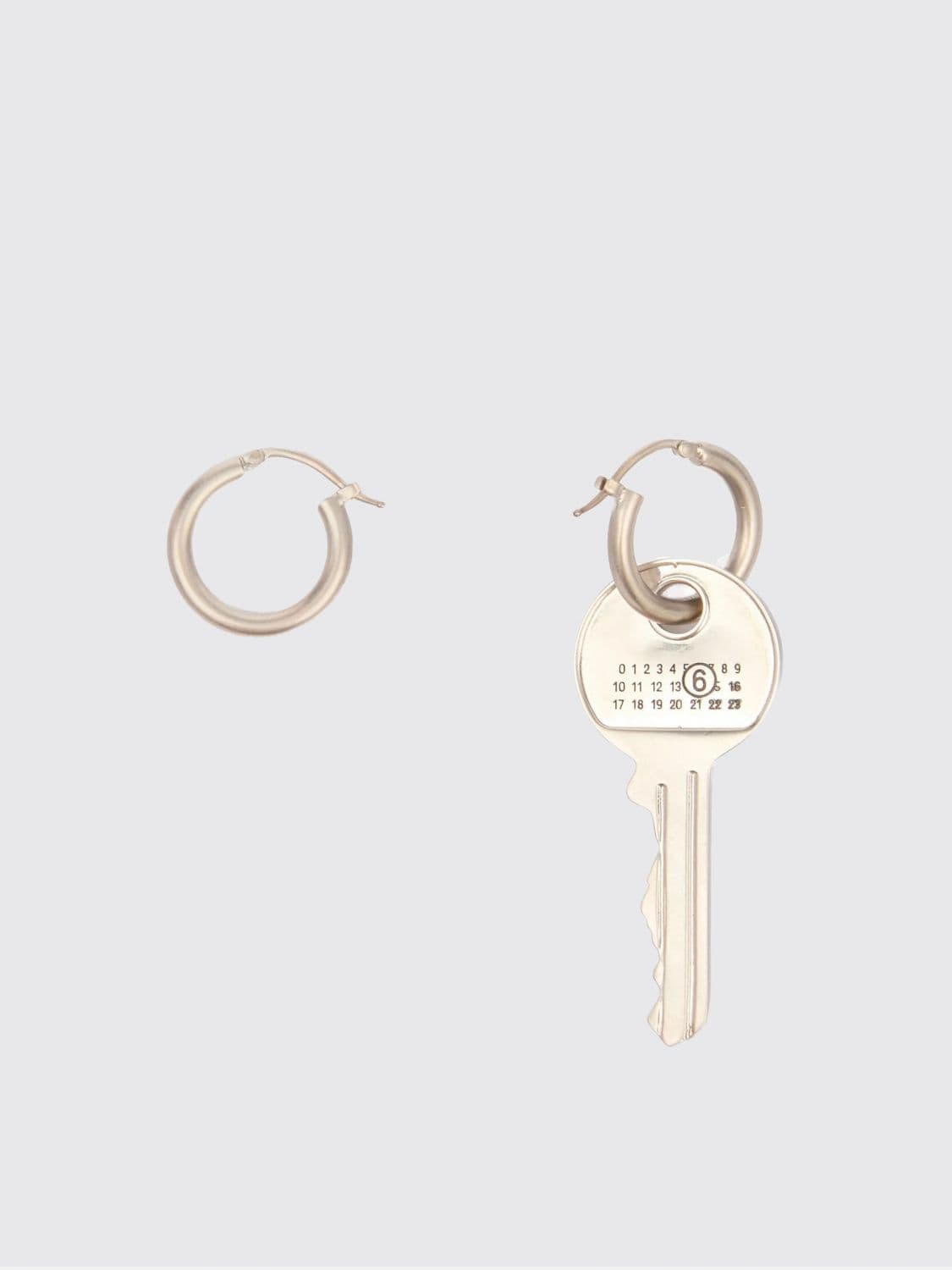 Mm6 Maison Margiela Brass Logo Earrings