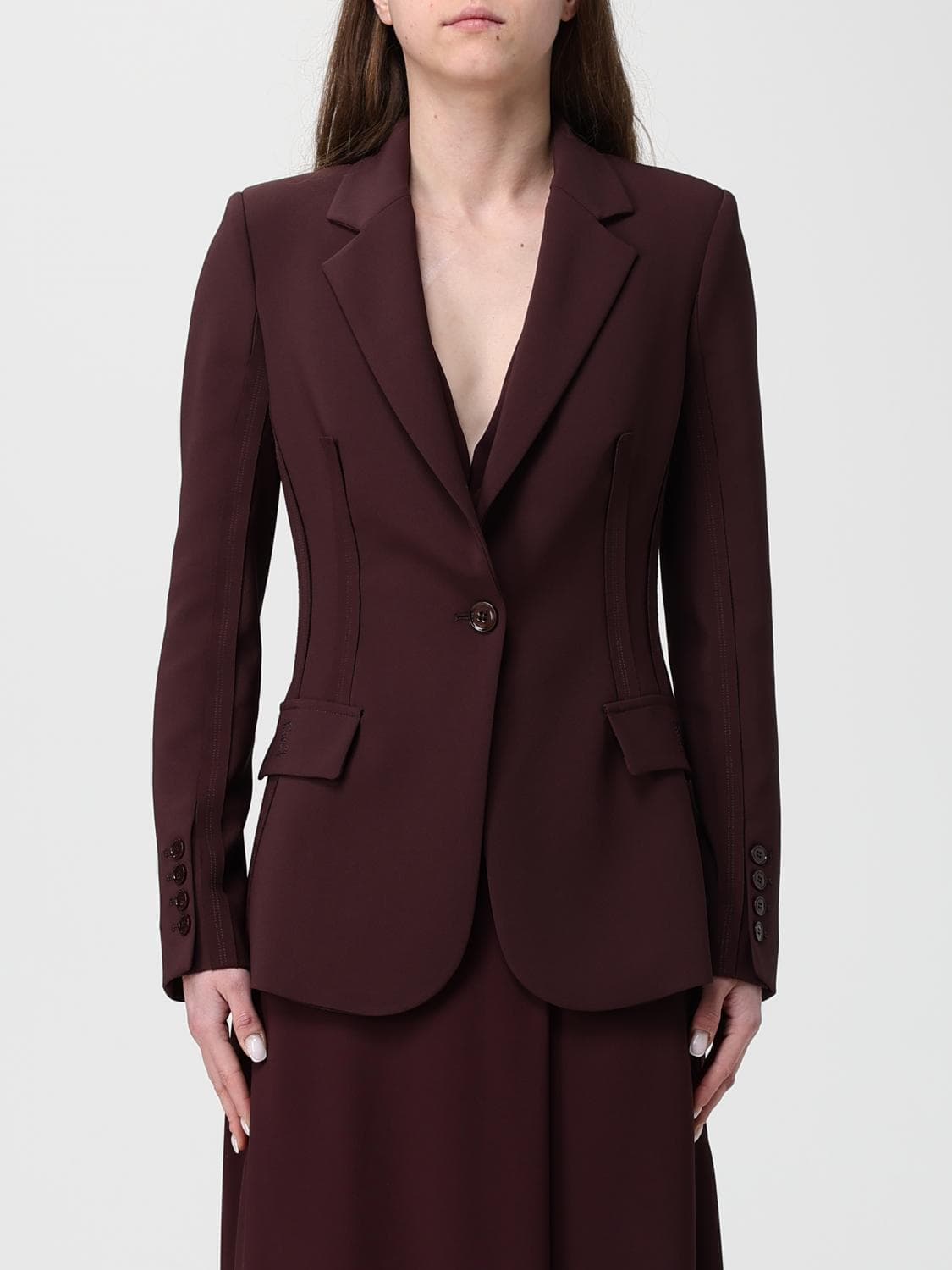 Elisabetta Franchi Slim Single-Breasted Blazer