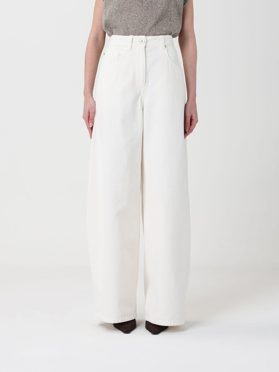 Brunello Cucinelli Denim Wide-Leg Jeans