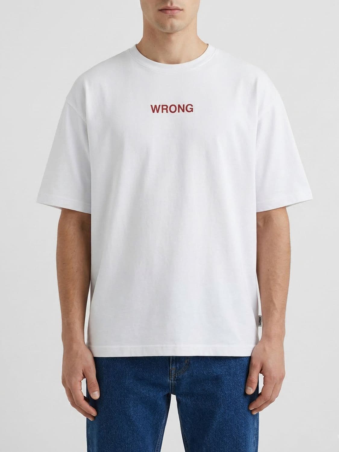 Aspesi Cotton Crew Neck T-Shirt with Slogan