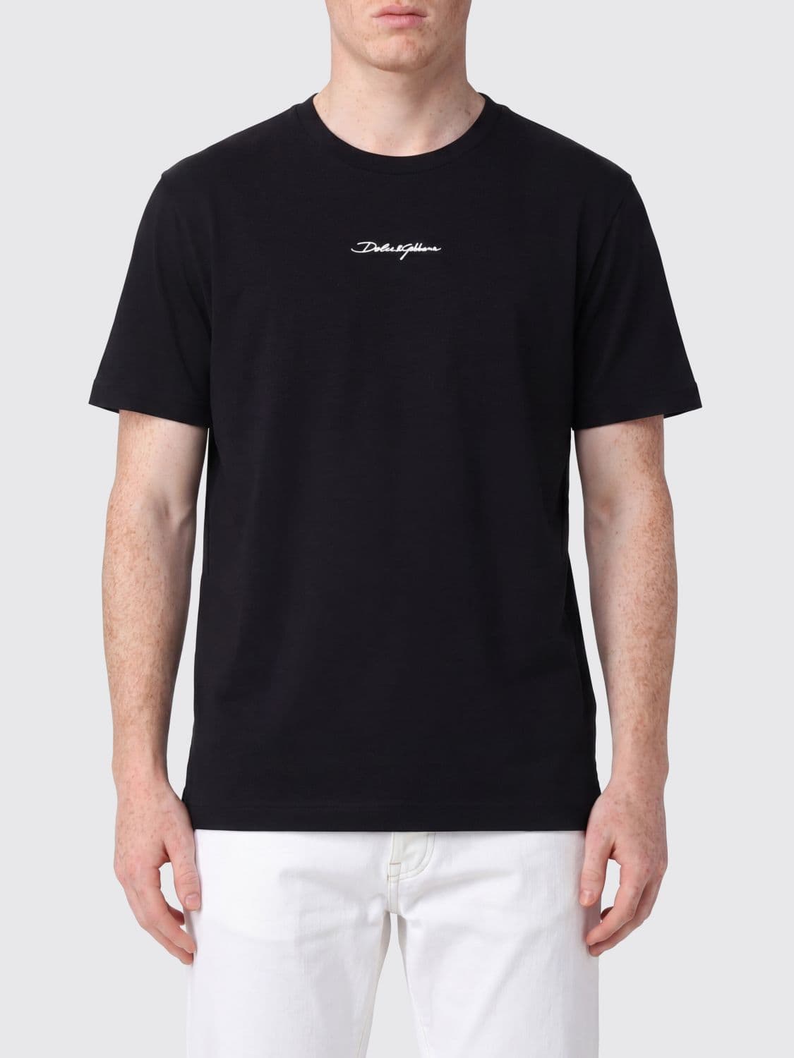 Dolce & Gabbana Cotton Crew-Neck T-Shirt with Logo · 50