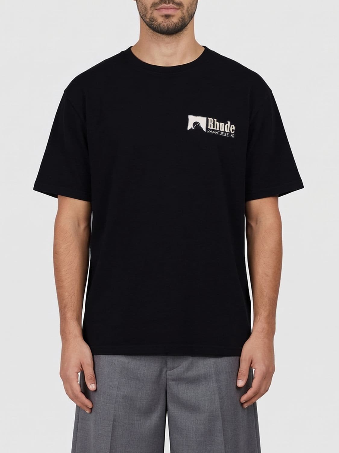 Rhude Cotton T-Shirt with Logo