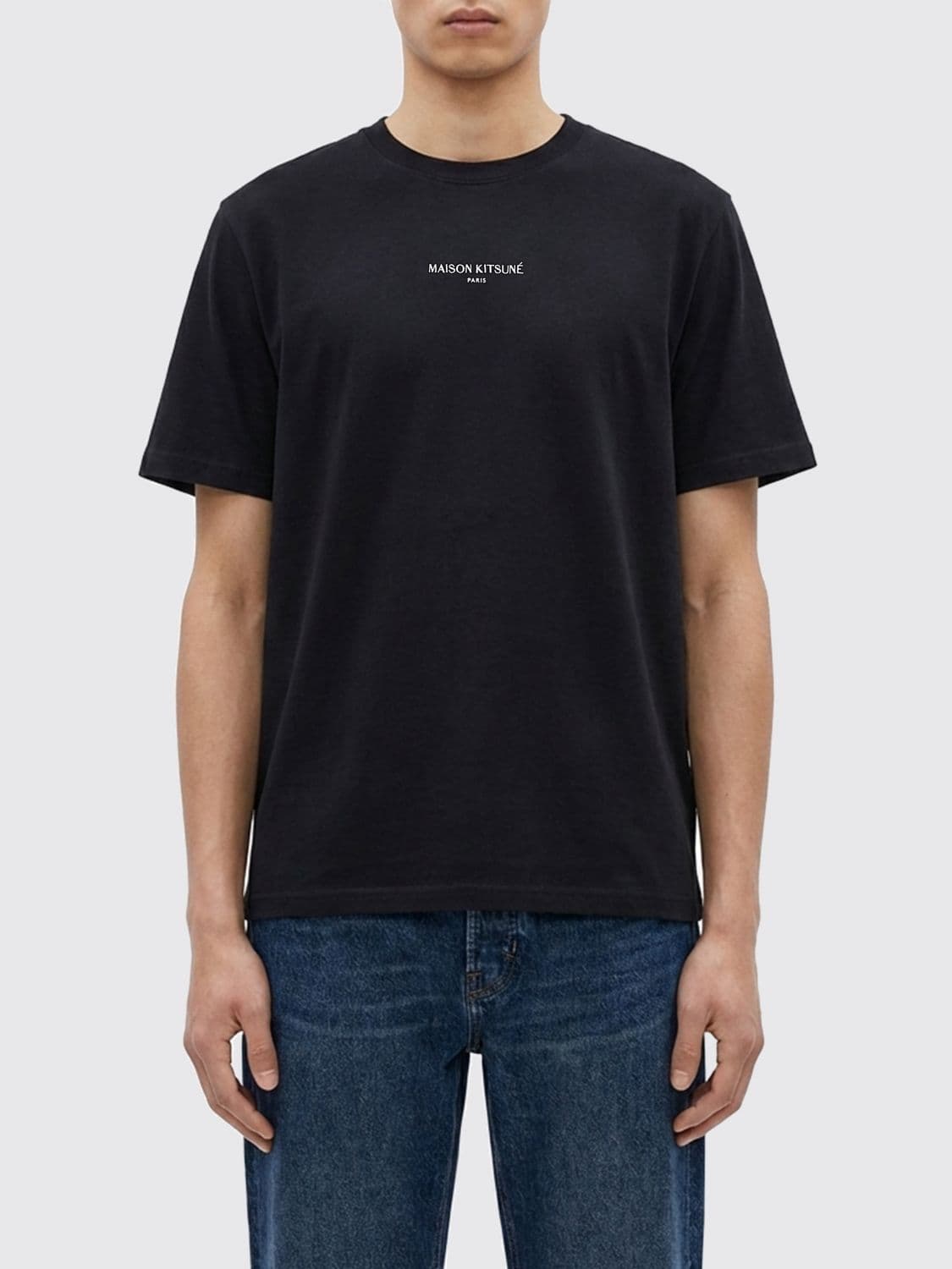 Maison Kitsuné Cotton T-Shirt with Mini Logo