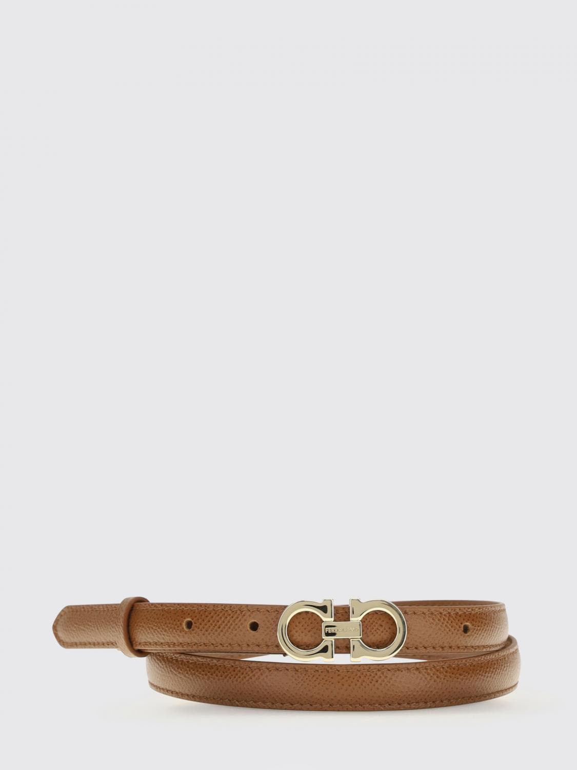 Ferragamo Grained Calfskin Leather Belt · 90