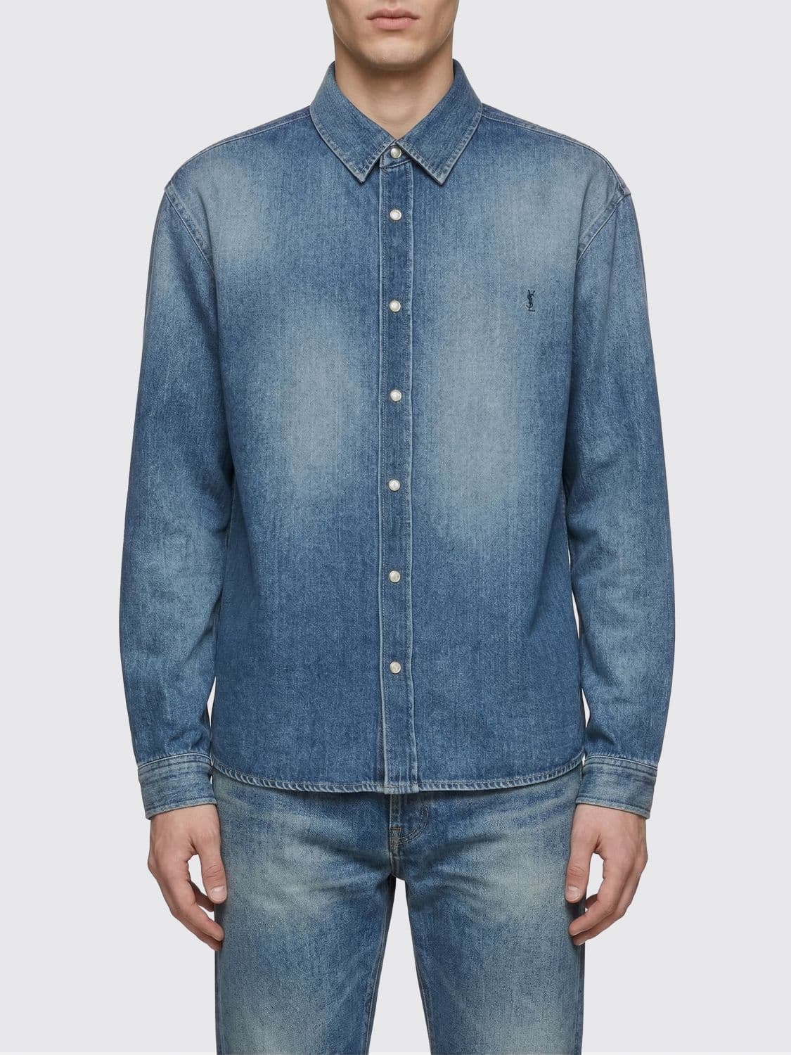 Saint Laurent Casual Cotton Denim Shirt
