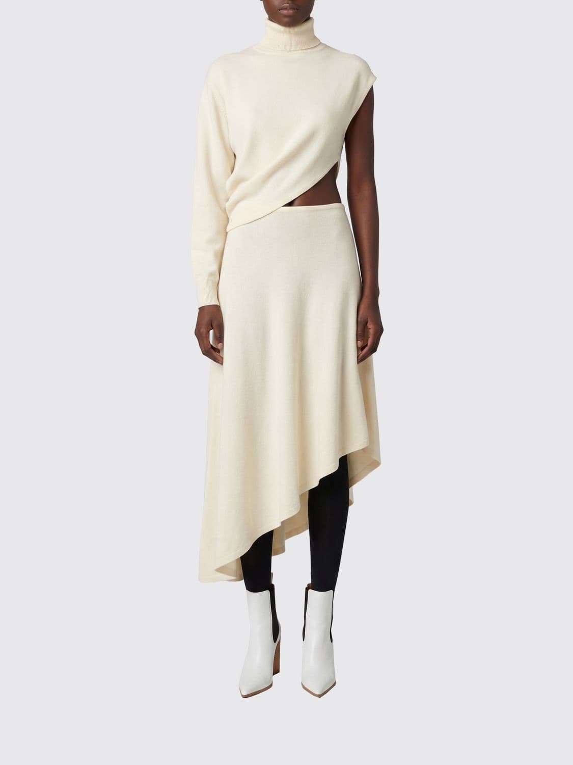 Alaïa Asymmetric Virgin Wool Dress