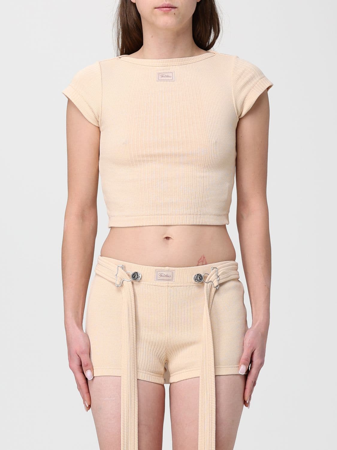 Jean Paul Gaultier Cotton Crop T-Shirts · S