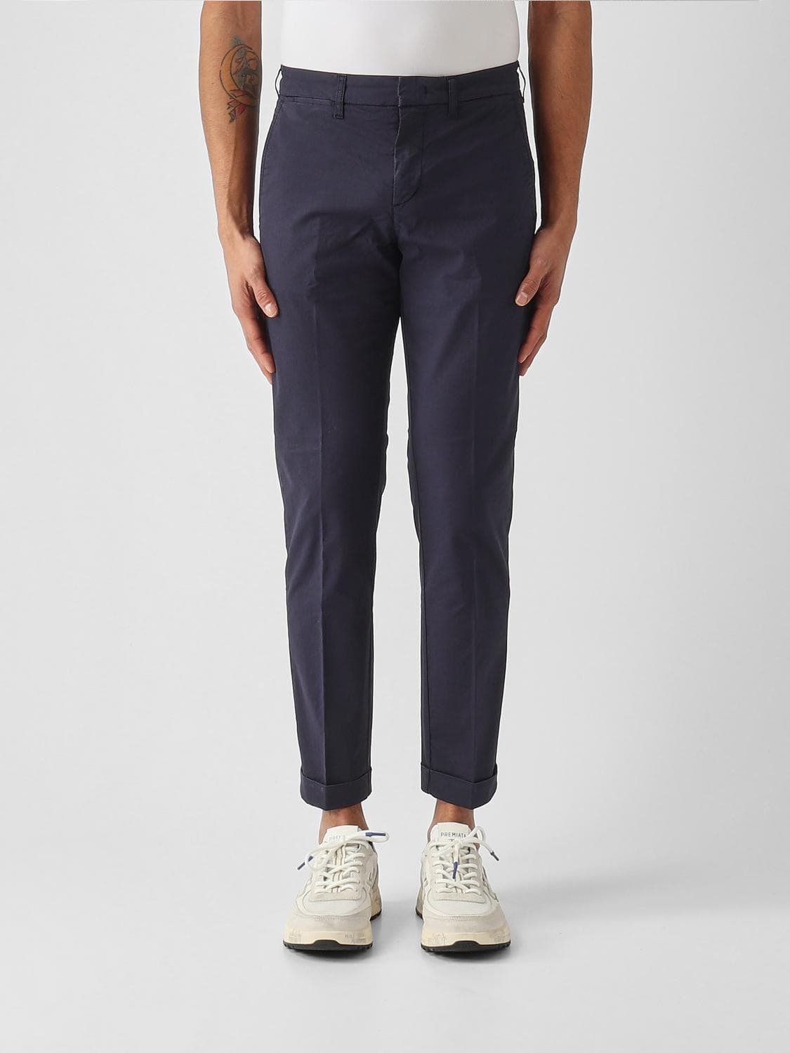 Fay Slim Fit Stretch Cotton Trousers