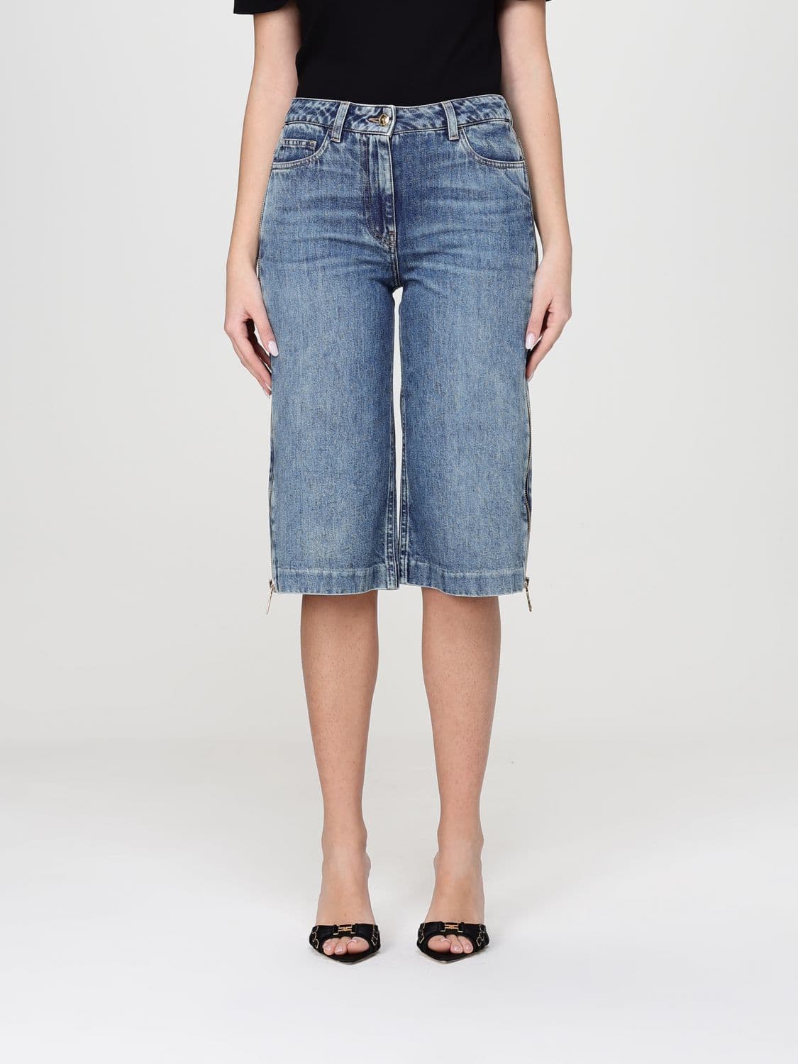 Elisabetta Franchi Cotton Denim Shorts · 27