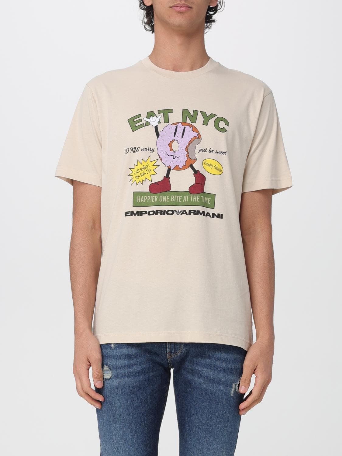 Emporio Armani Printed Cotton T-shirt