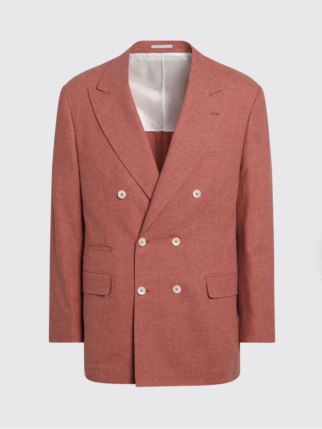 Brunello Cucinelli Double-Breasted Blazer in Virgin Wool Blend · 48