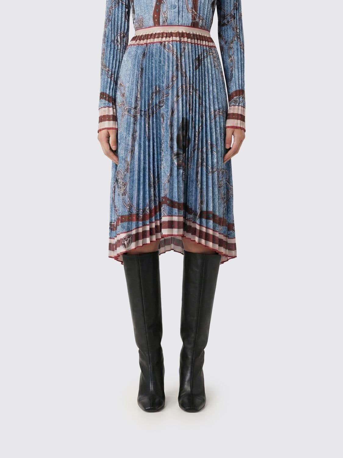 Acne Studios Pleated Crêpe Midi Skirt