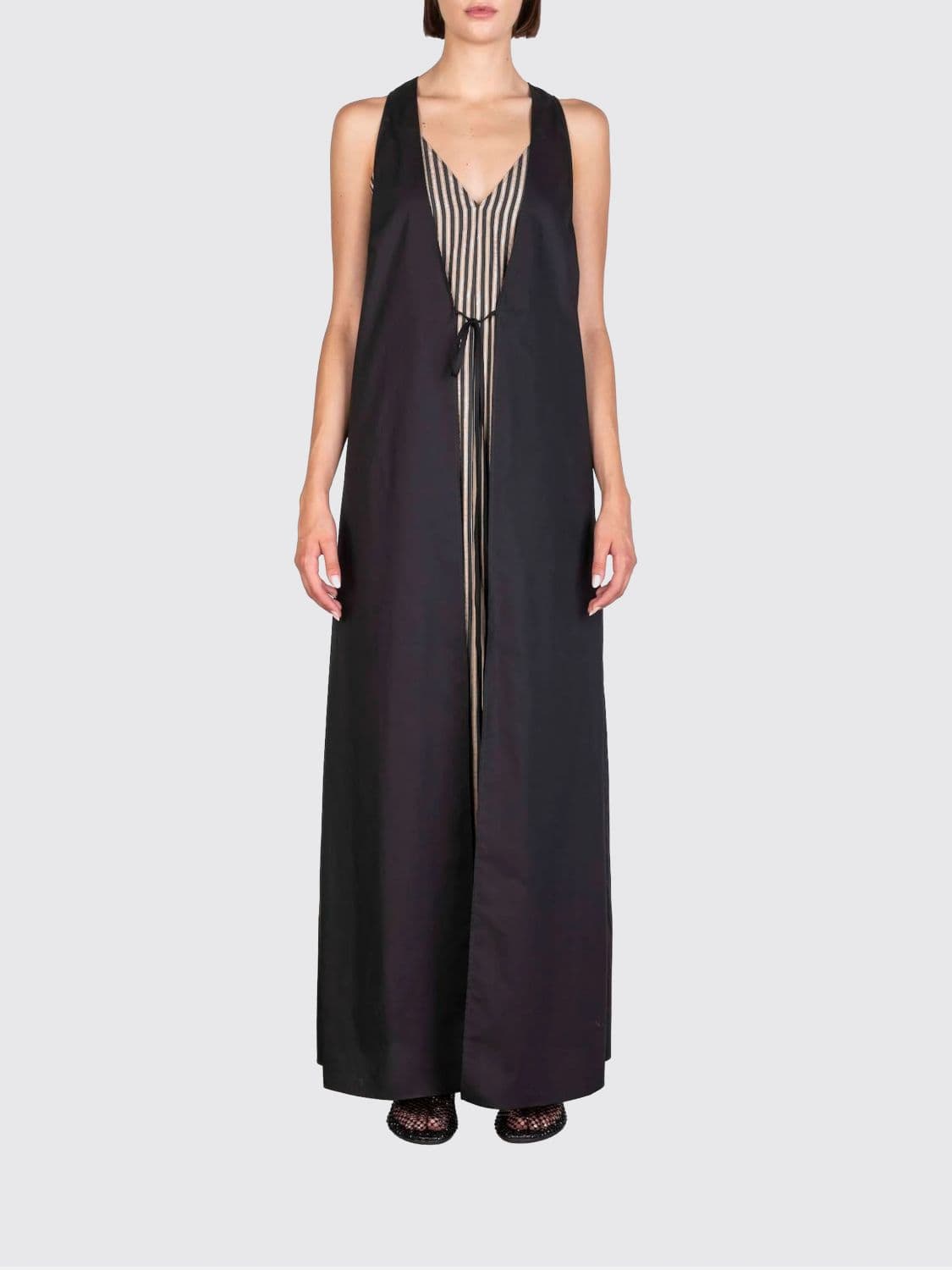 Alysi Long Viscose and Silk Blend Dress
