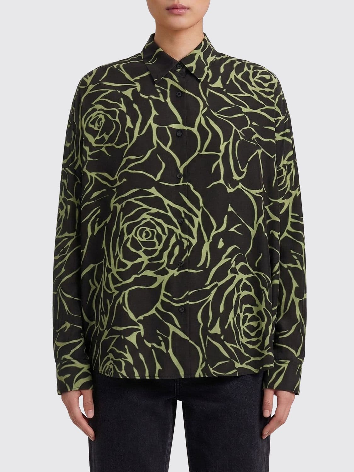Dries Van Noten Viscose Shirt with Floral Print