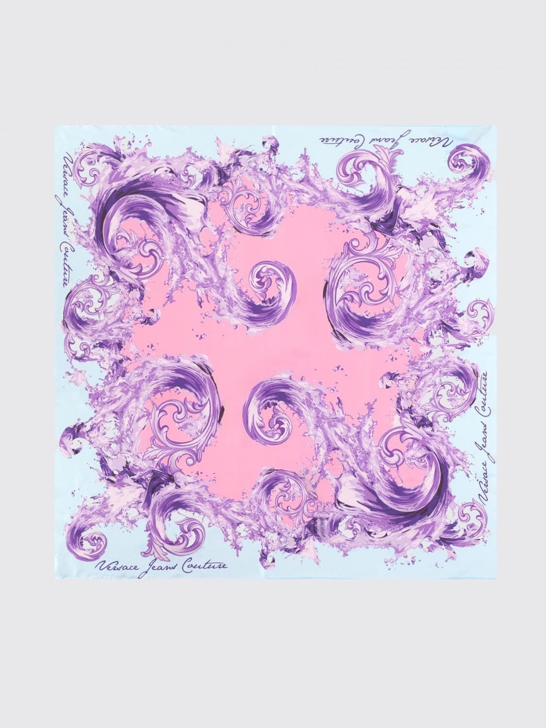 Versace Jeans Couture Baroque Print Silk Foulard