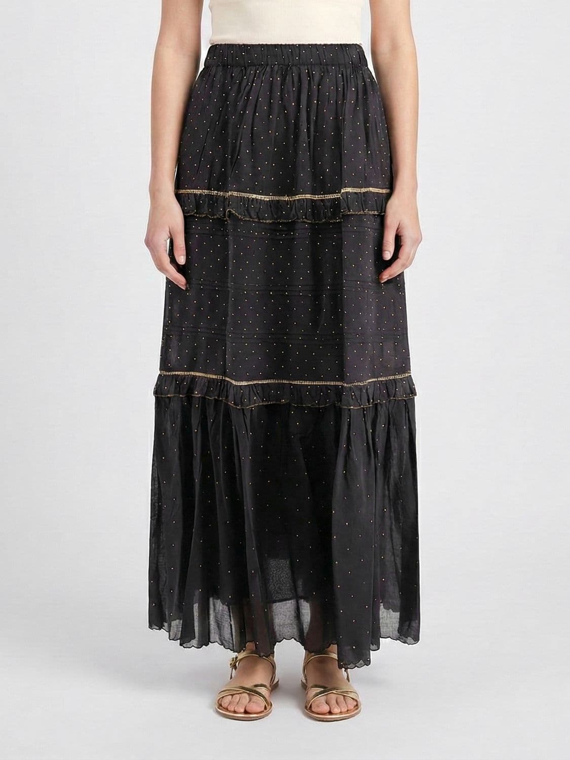 Isabel Marant Etoile Cotton Polka Dot Skirt