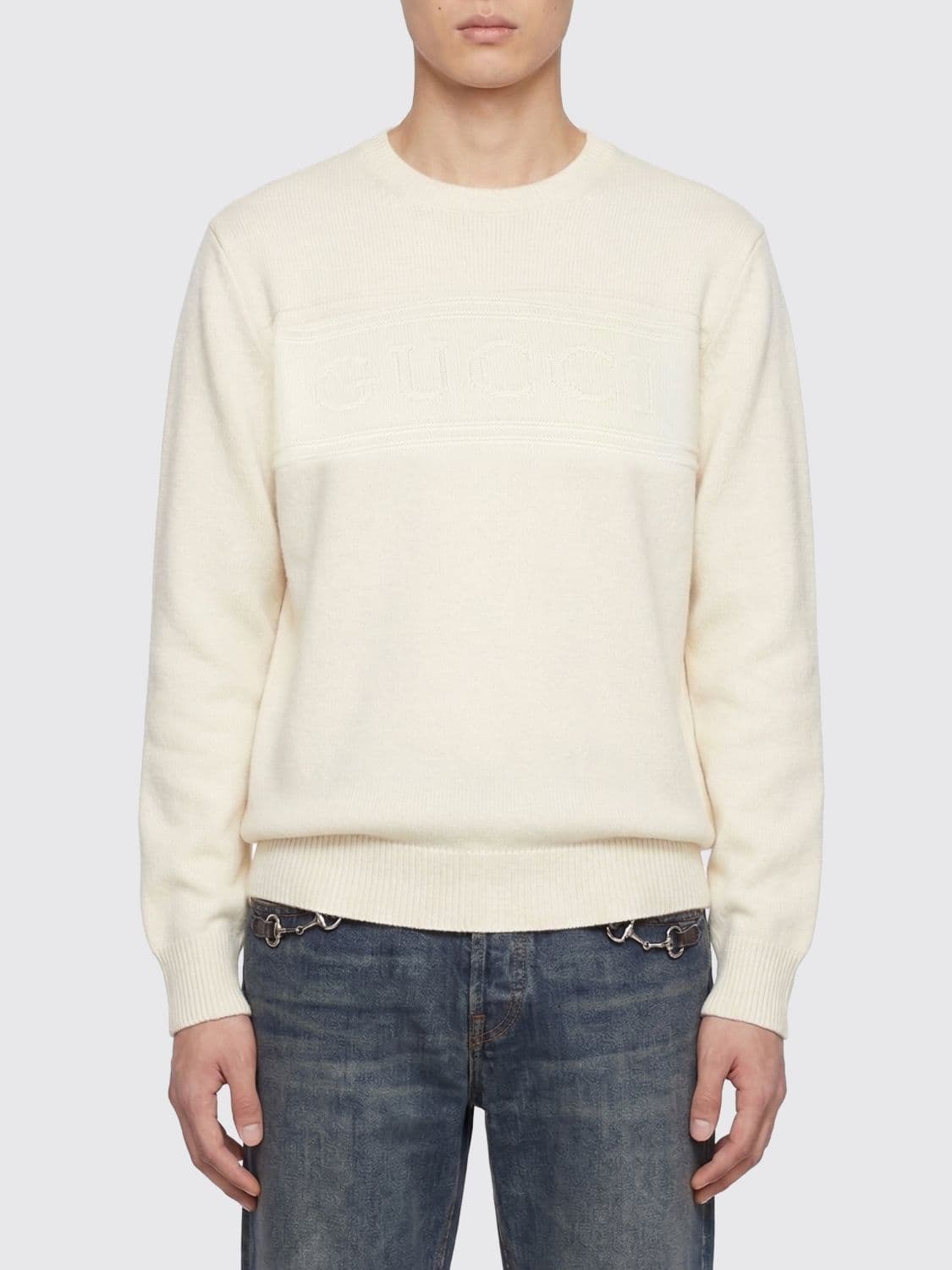 Gucci Cotton And Wool Crewneck Pullover