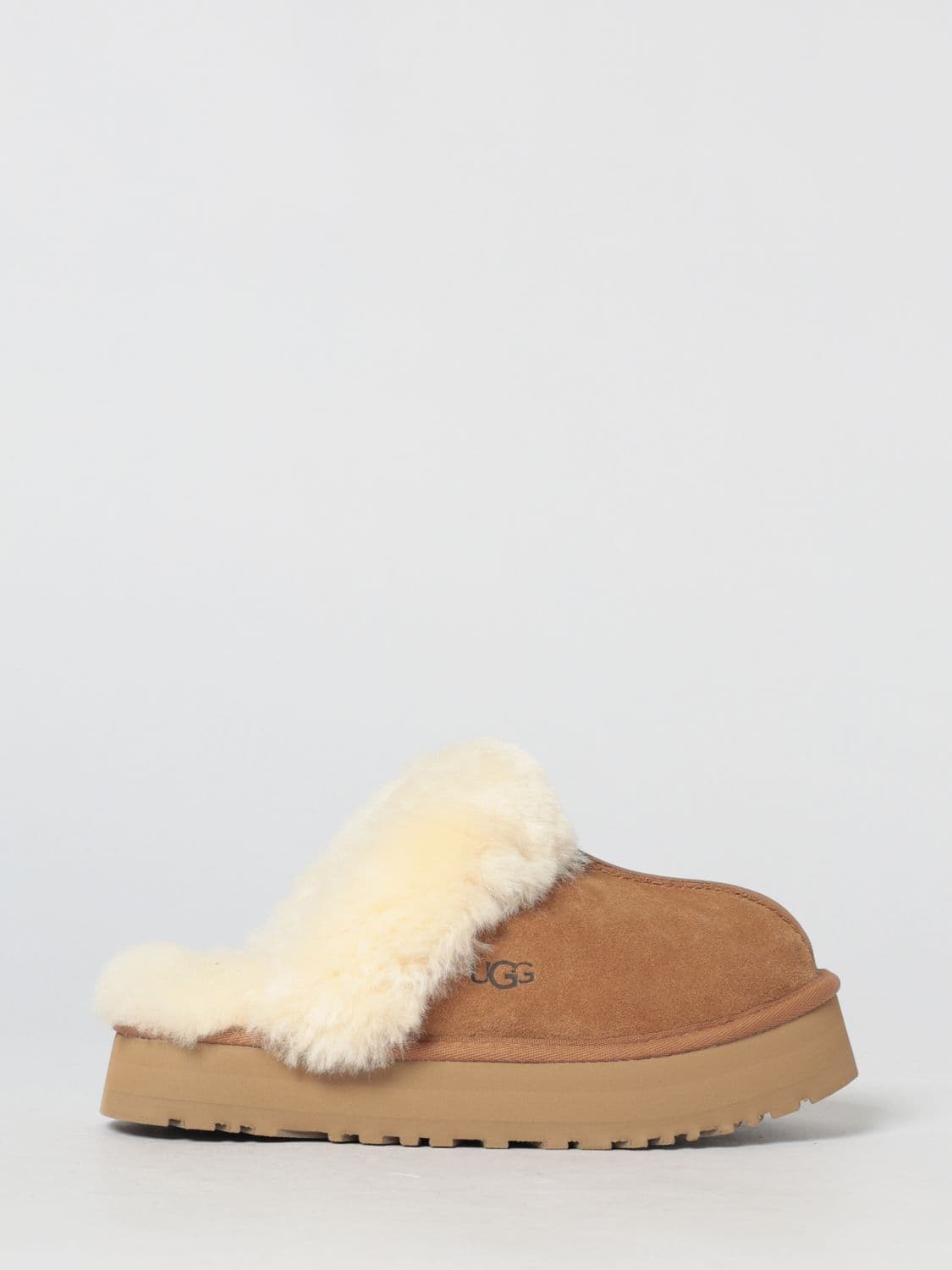 Ugg Disquette Suede and Wool Sabots