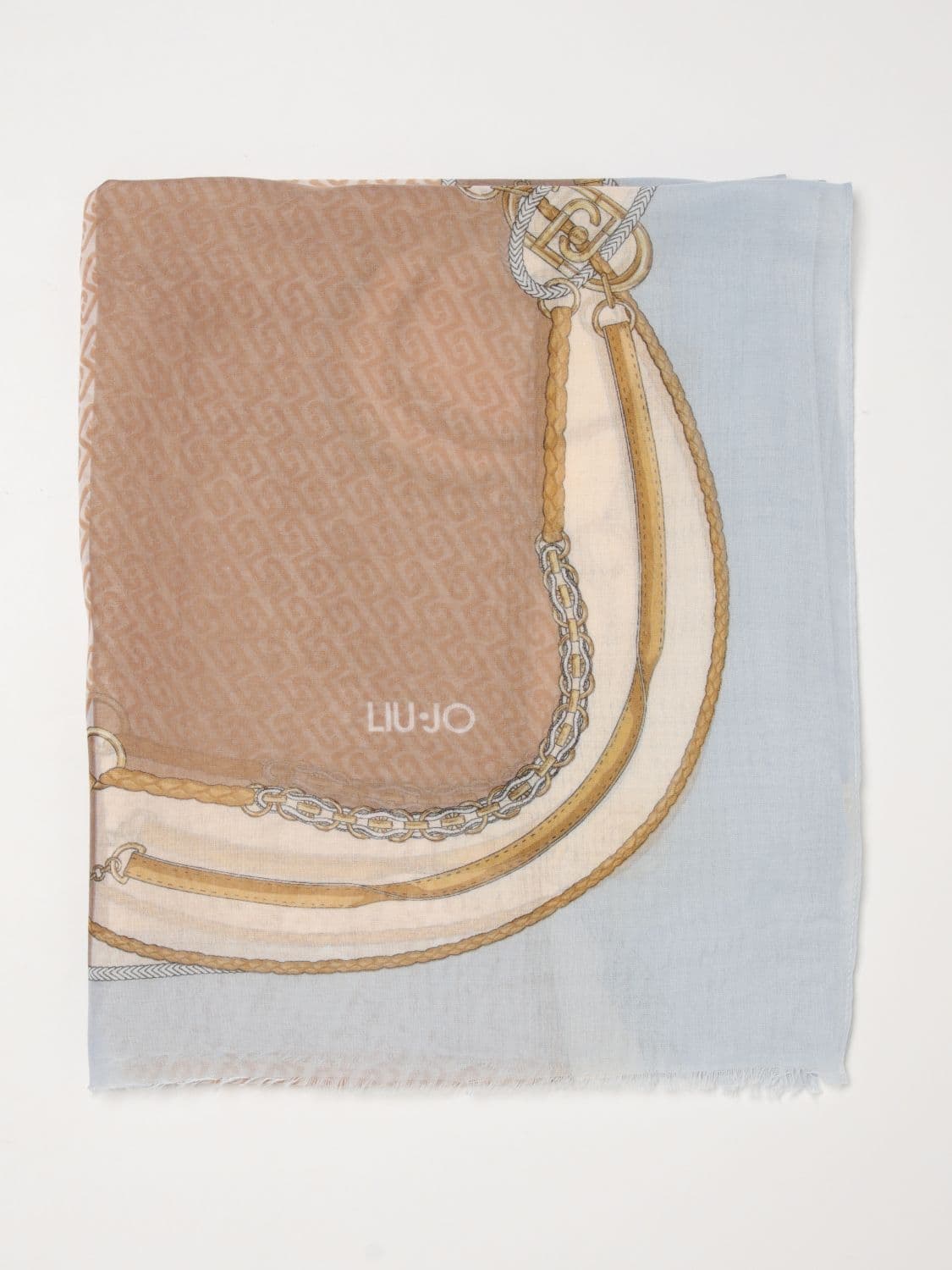 Liu Jo Polyester Scarf with All-Over LJ Monogram · OS