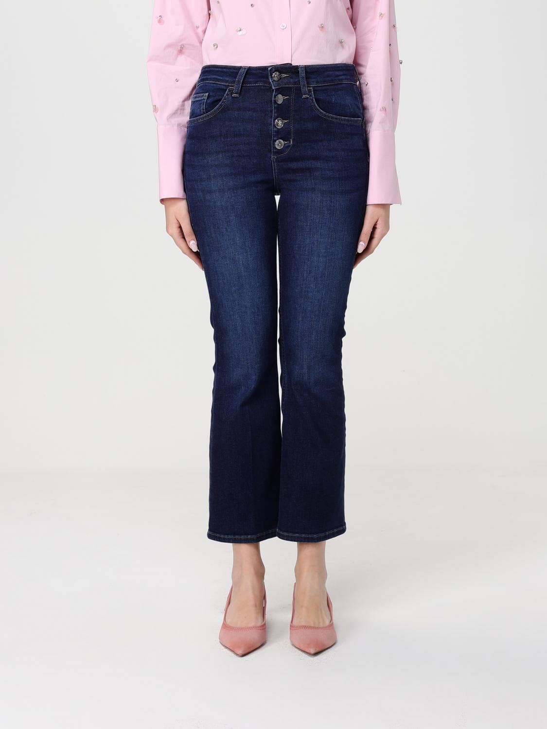 Liu Jo Cropped Fit Cotton Denim Jeans