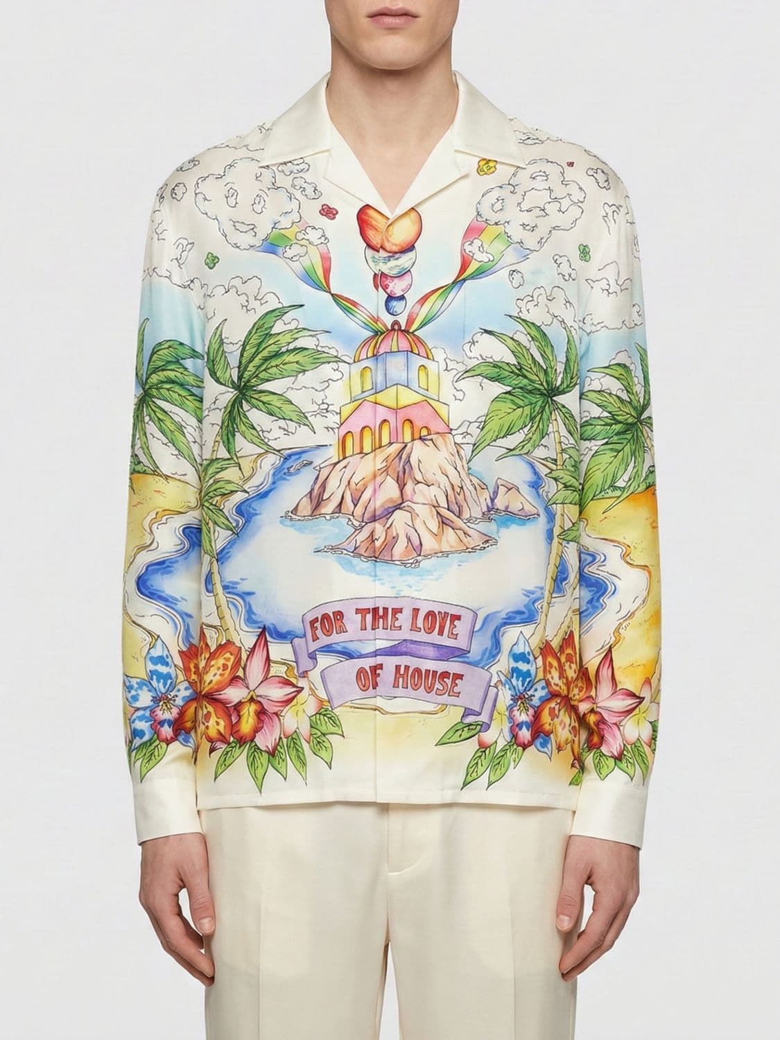Casablanca The Cosmic Eden Printed Linen Shirt