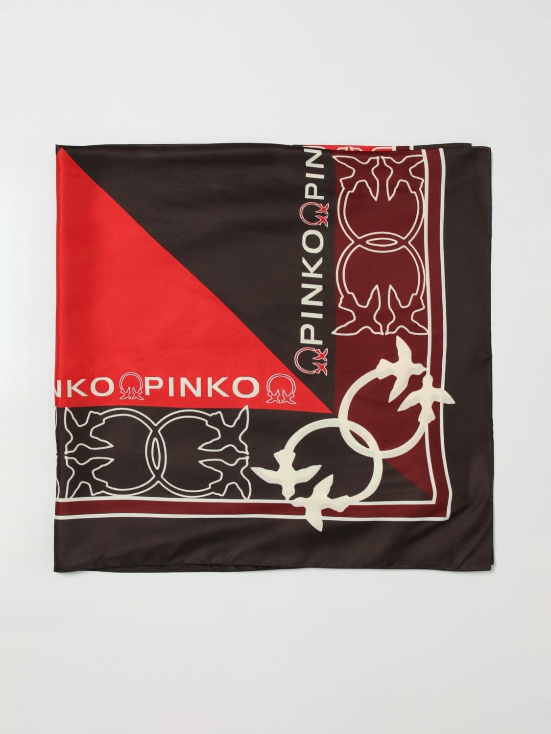 Pinko Silk Blend Twill Scarf · OS
