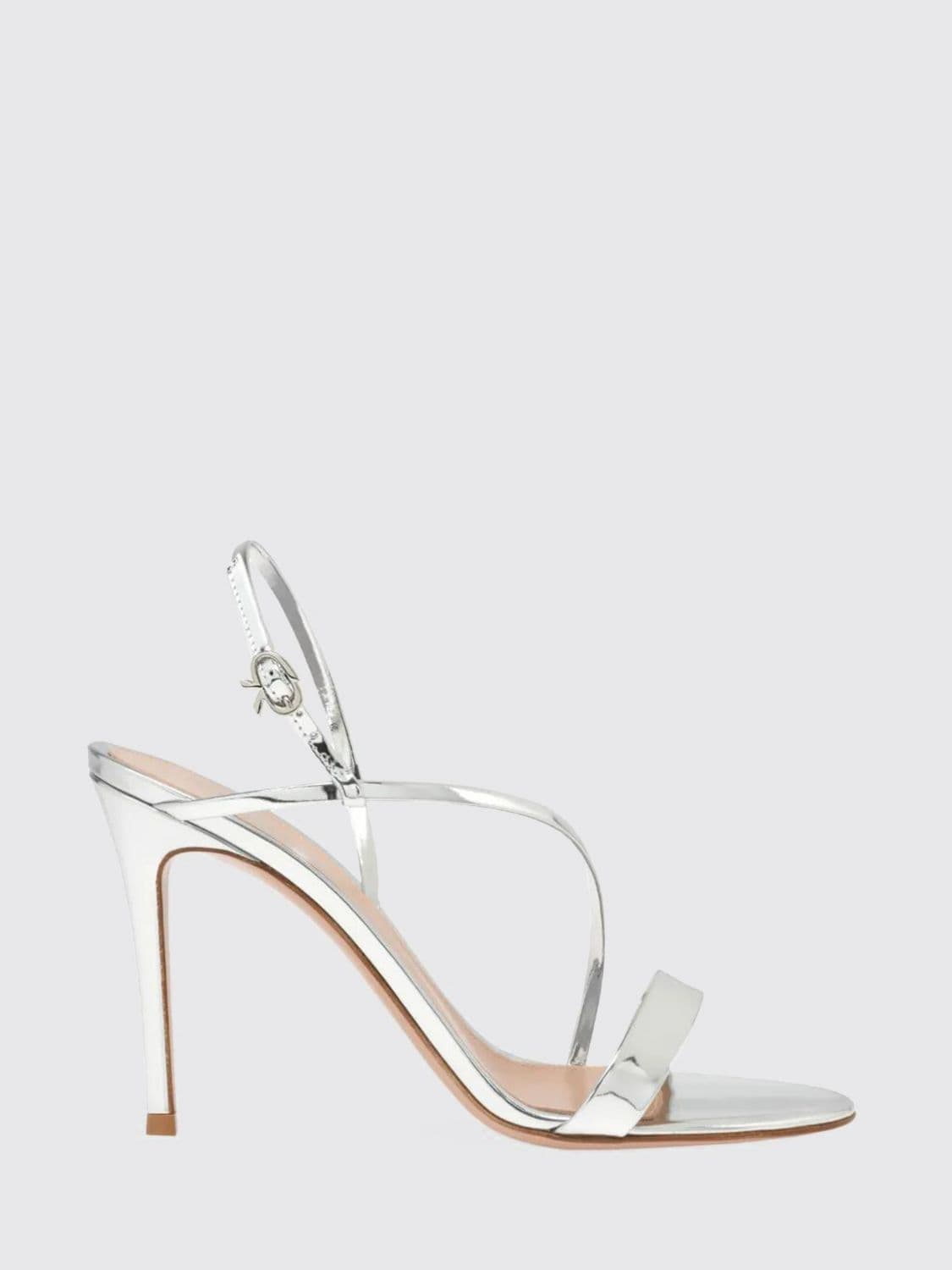 Gianvito Rossi Manhattan Laminated Patent Leather Sandals