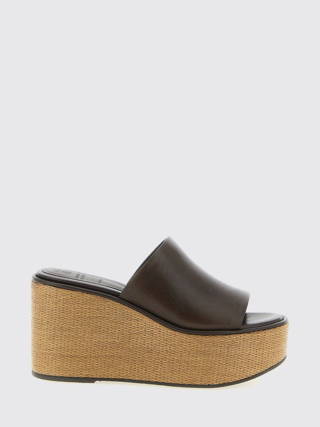 Brunello Cucinelli Leather Wedge Sandals