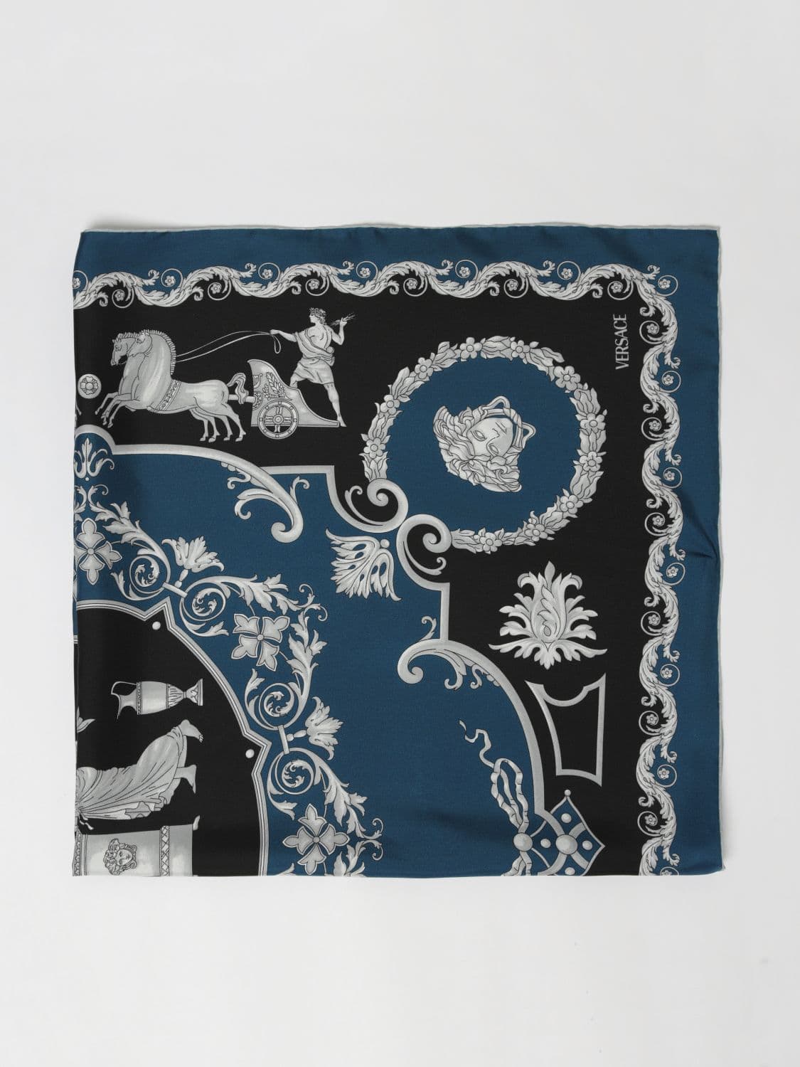 Versace Baroque Print Silk Foulard