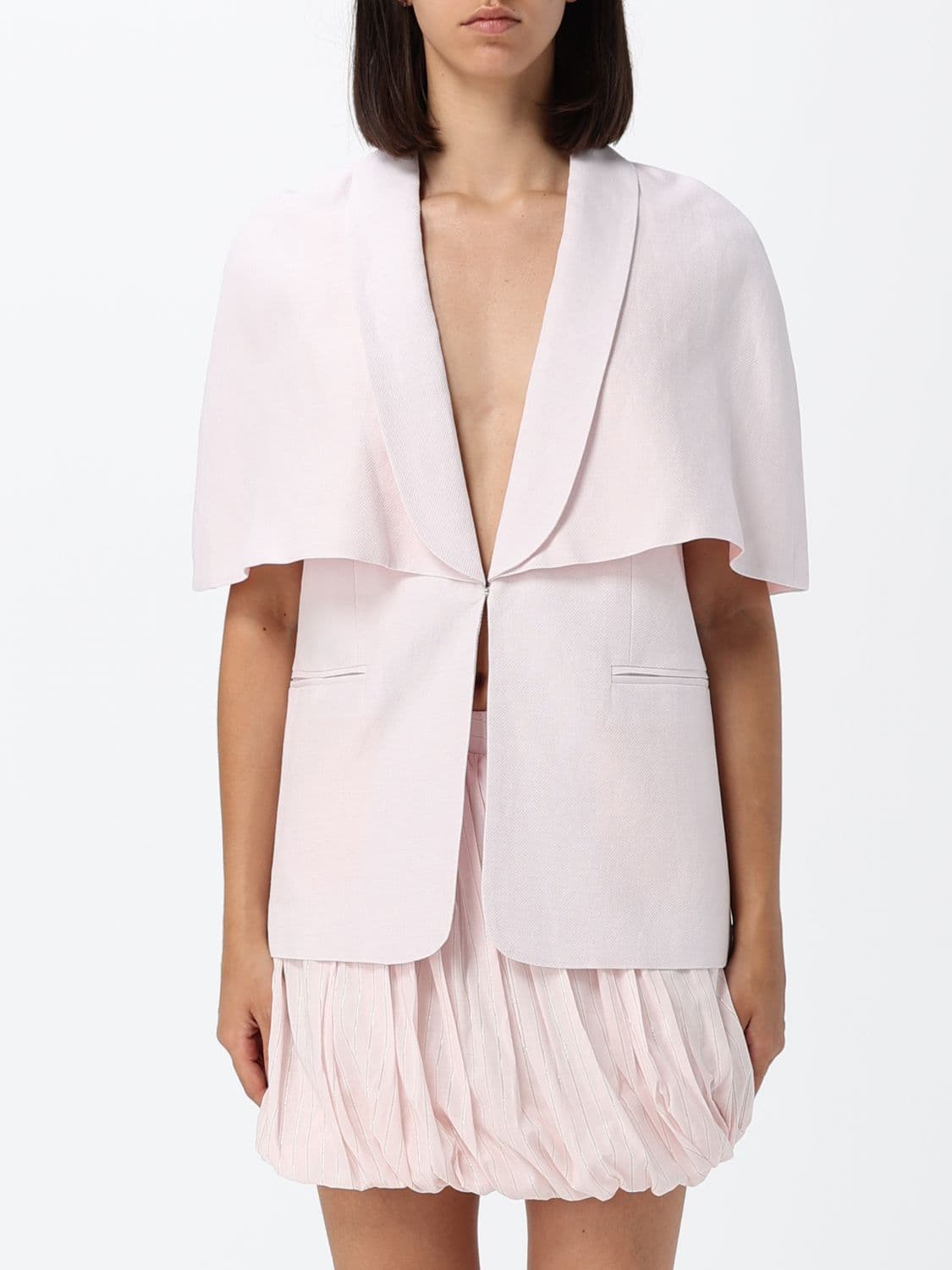 Twinset Viscose Blend Cape Blazer