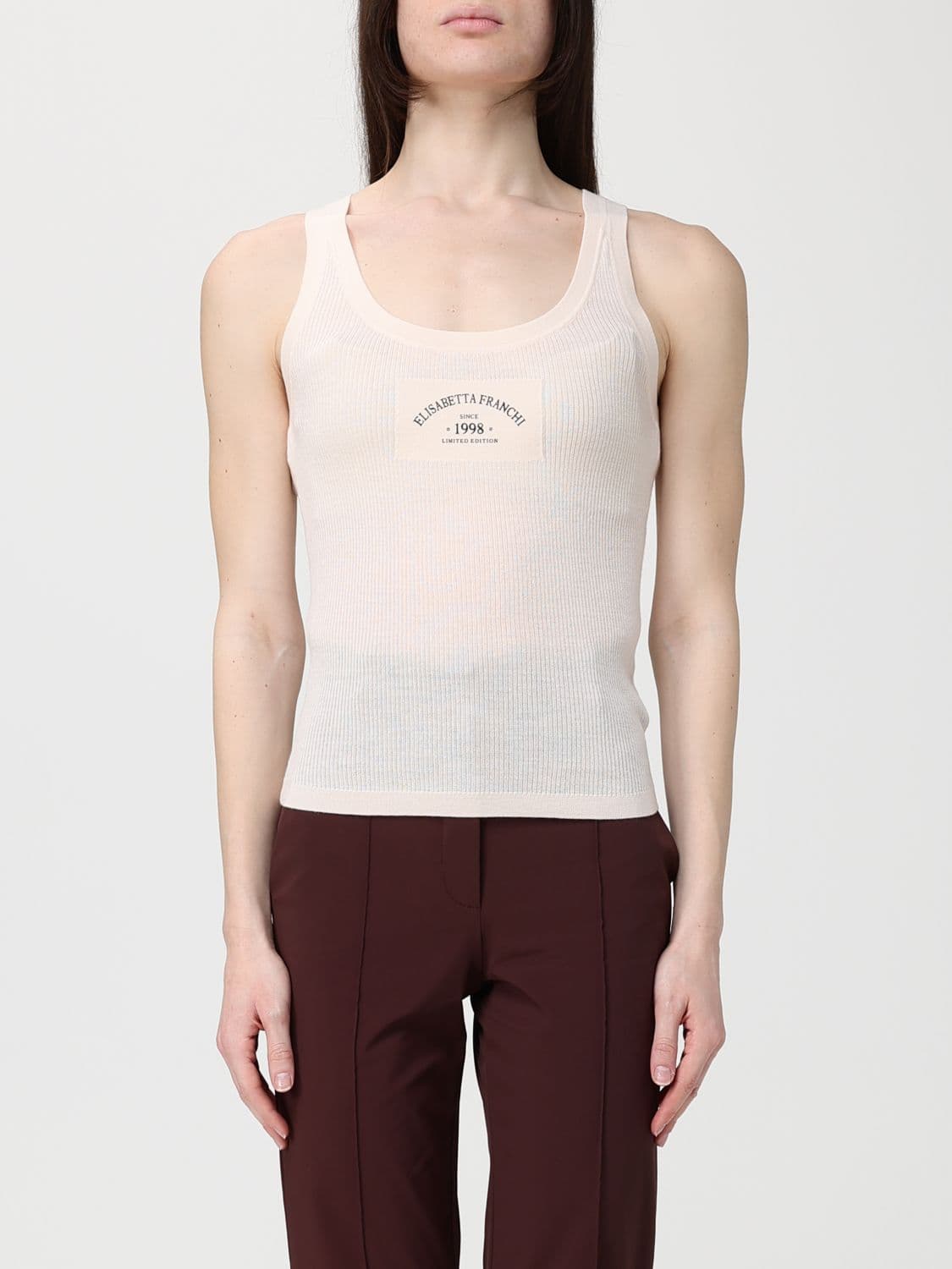Elisabetta Franchi Wool Top with Logo