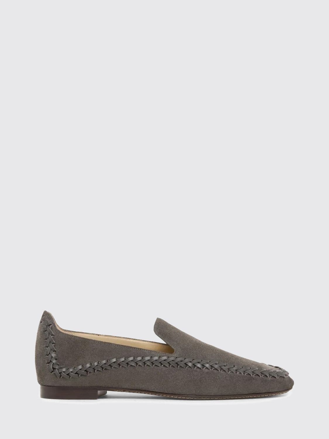 Giorgio Armani Suede Loafers with Woven Stitching