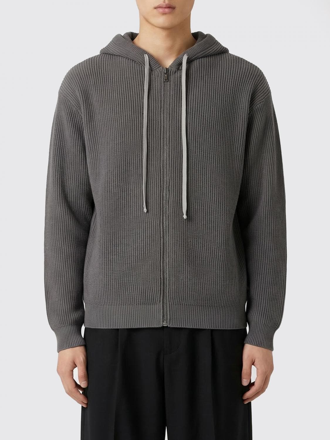 Rick Owens Hooded Cardigan in Virgin Wool