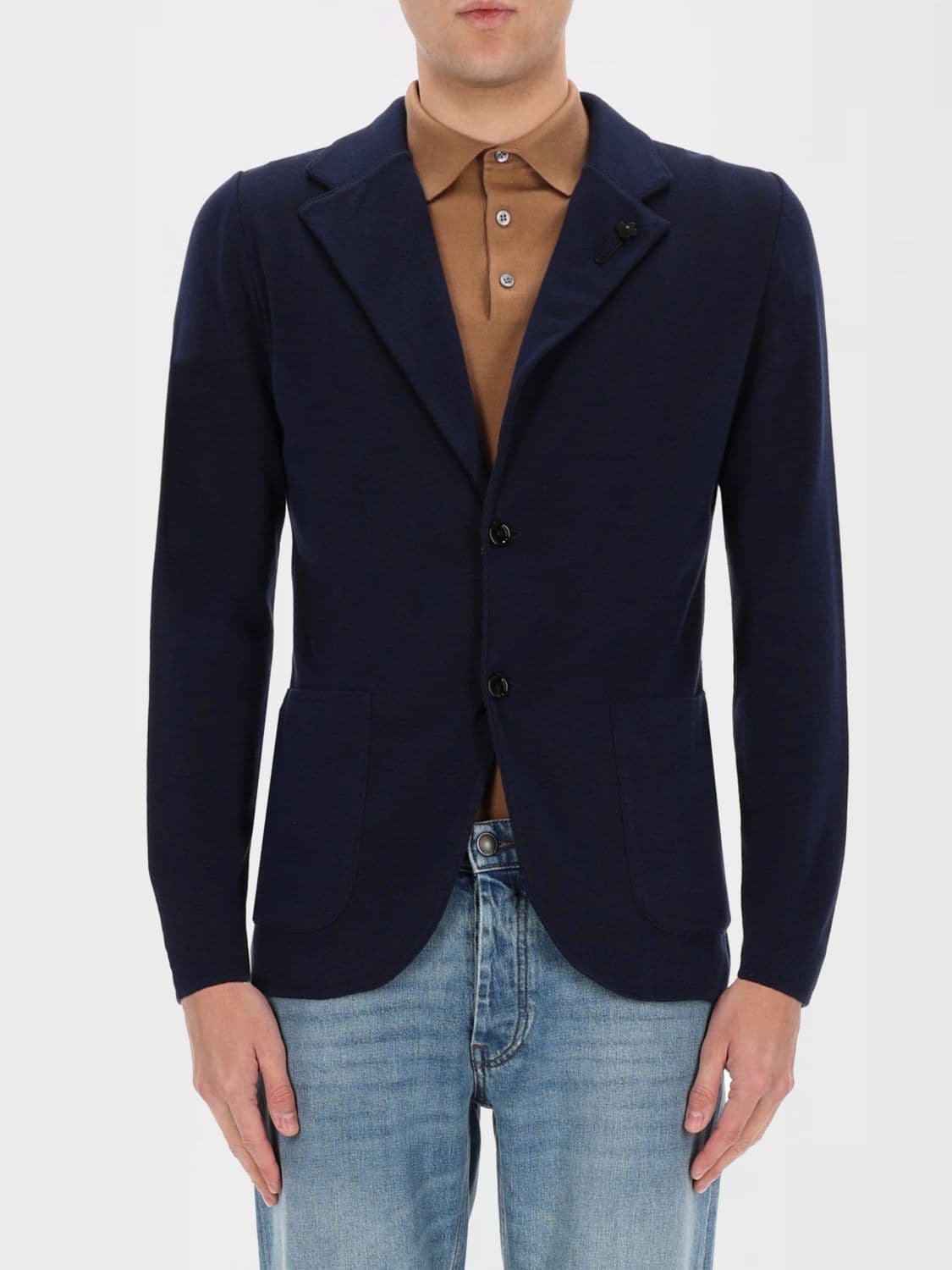 Lardini Single-Breasted Cotton Blazer