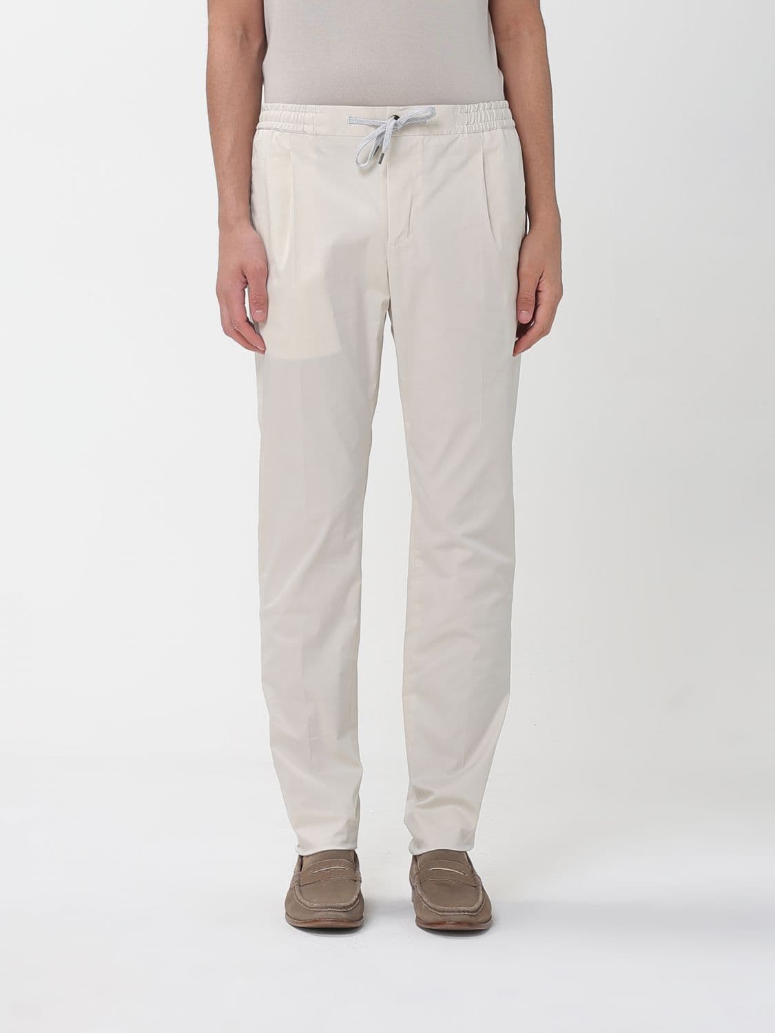 Pt Torino Cotton Blend Stretch Drawstring Trousers