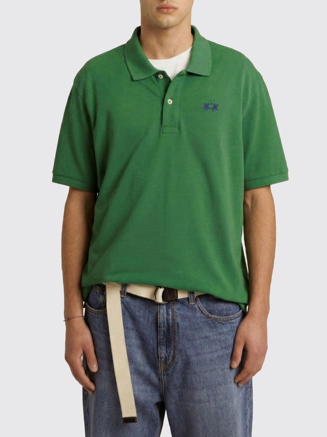 La Martina Cotton Polo Shirt with Logo