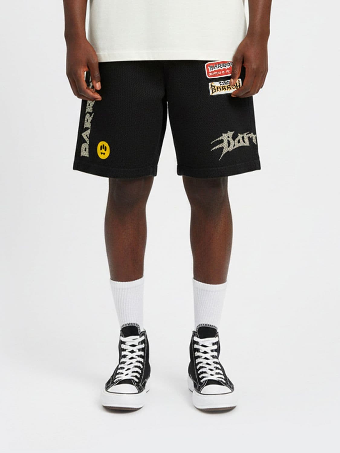 Barrow Printed Technical Fabric Sport Shorts