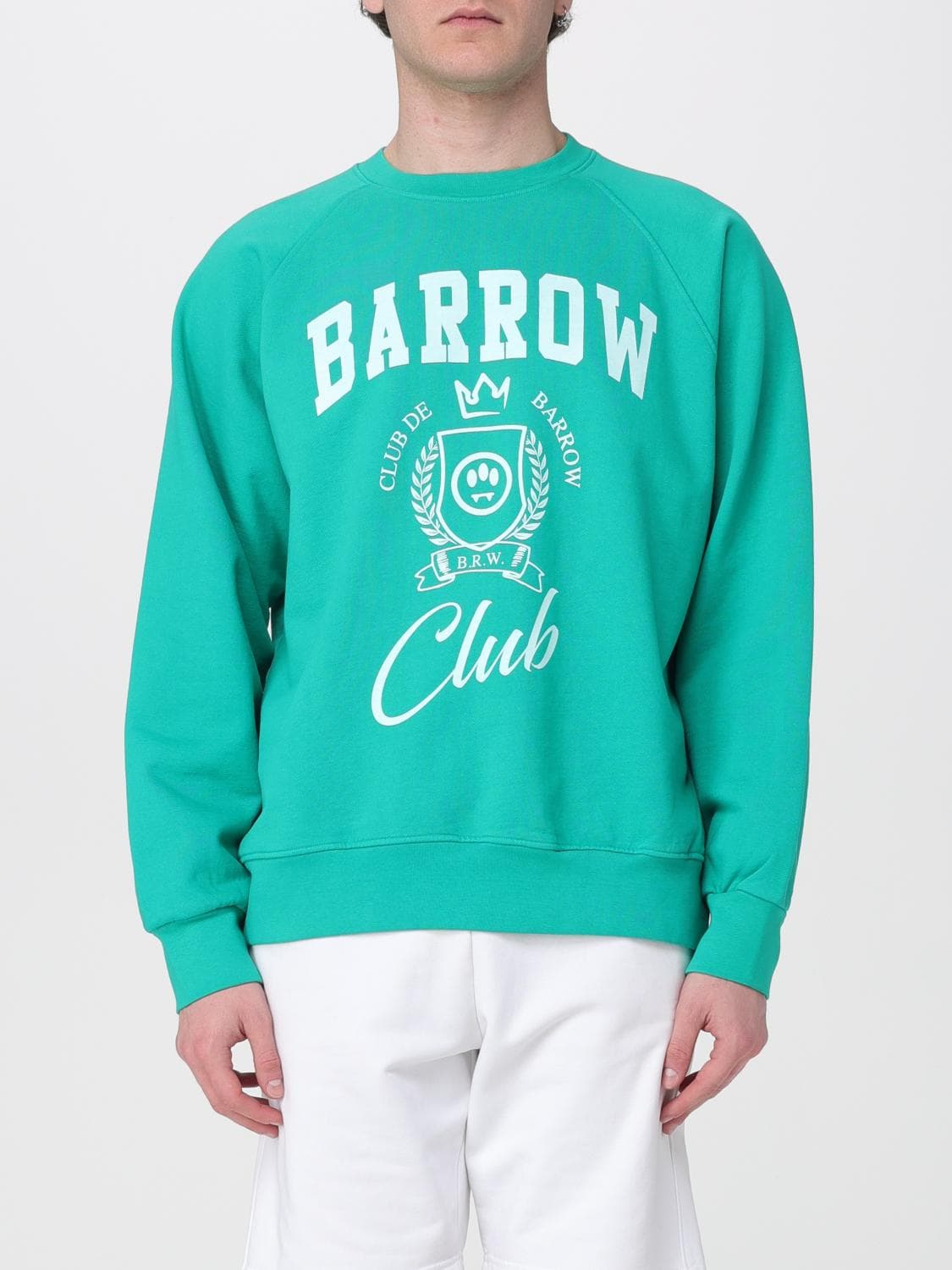 Barrow Cotton Crewneck Sweatshirt with Logo