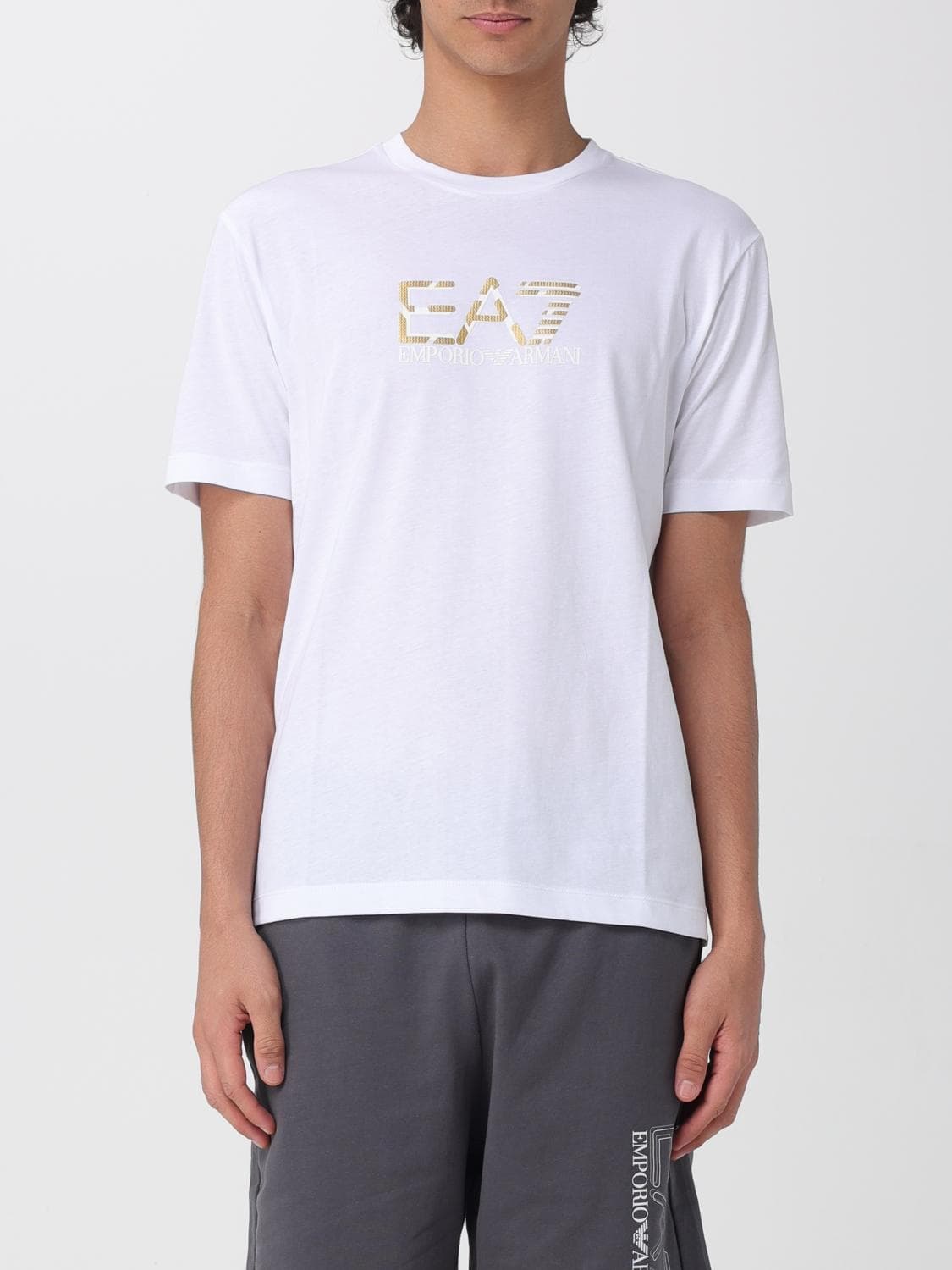 Ea7 Cotton T-Shirt with Logo