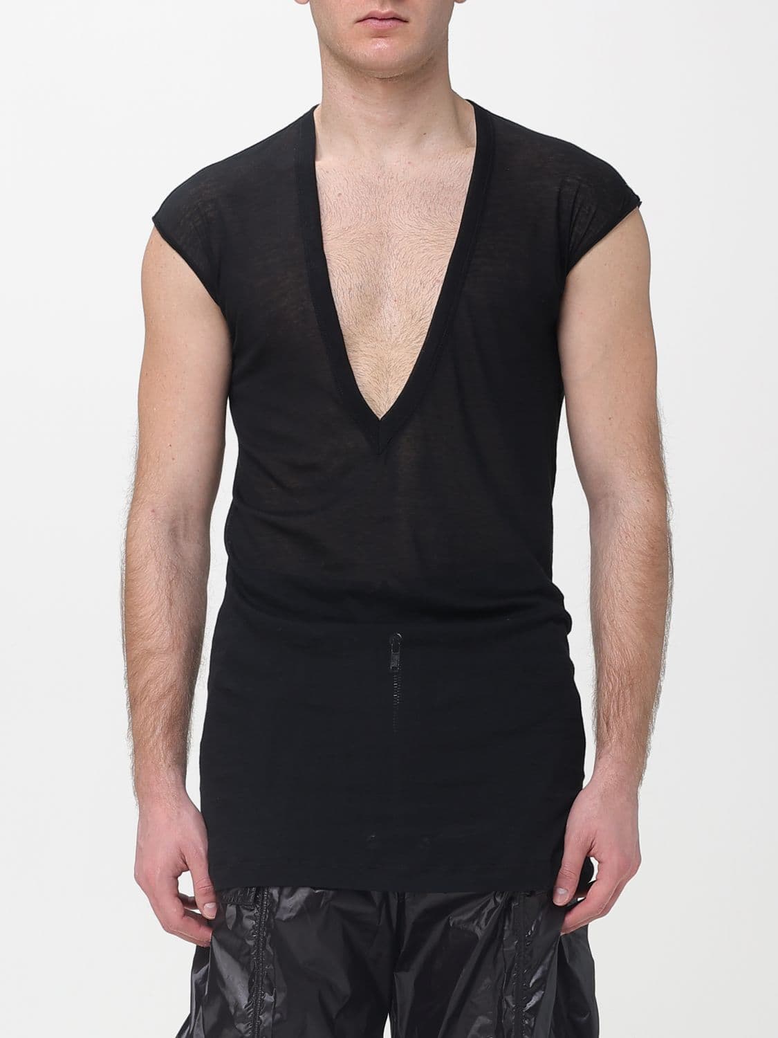 Rick Owens V-Neck Cotton T-Shirt