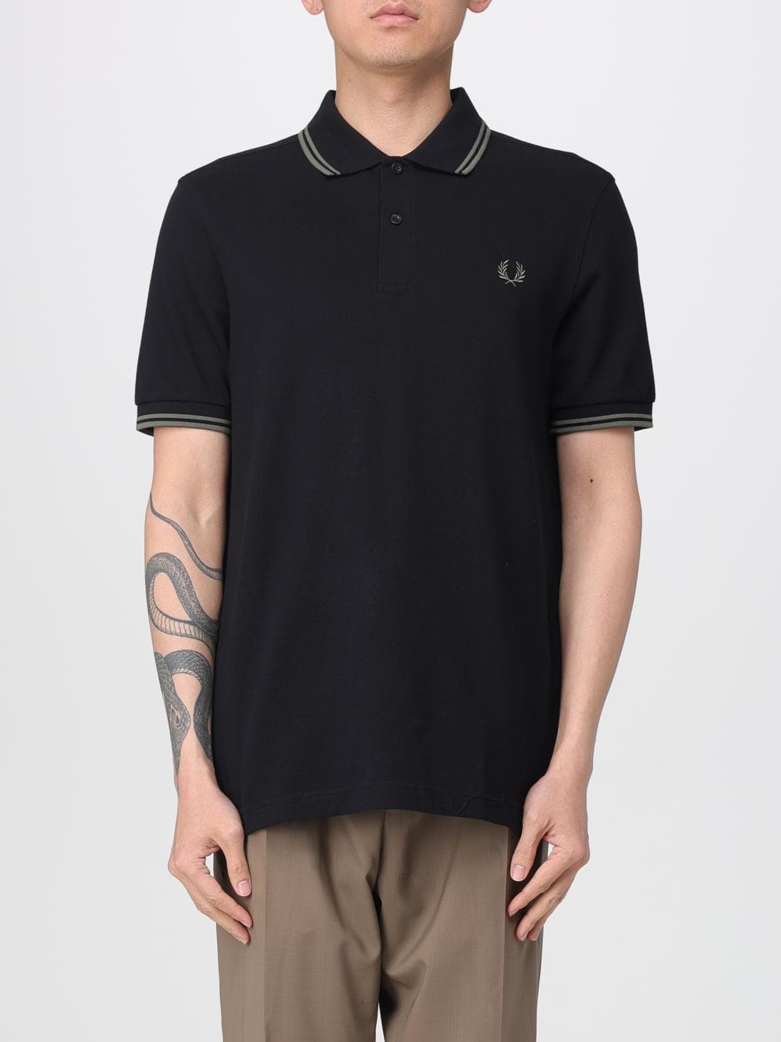 Fred Perry Cotton Polo Shirt with Logo