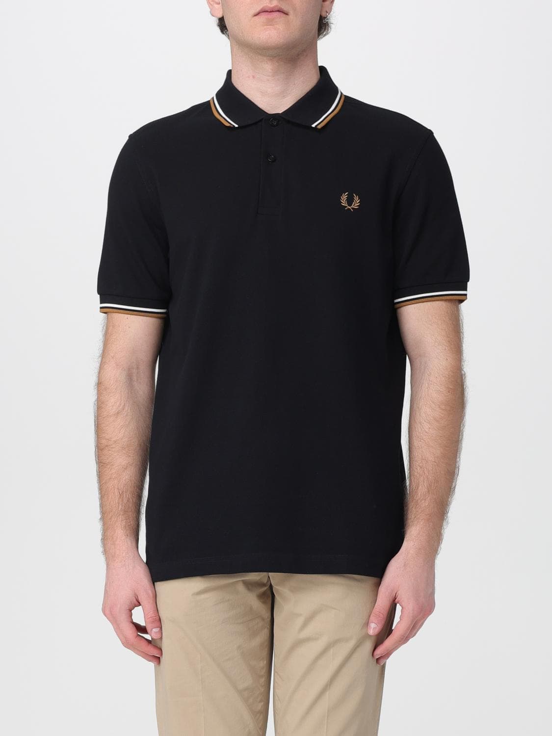 Fred Perry Cotton Polo Shirt with Logo